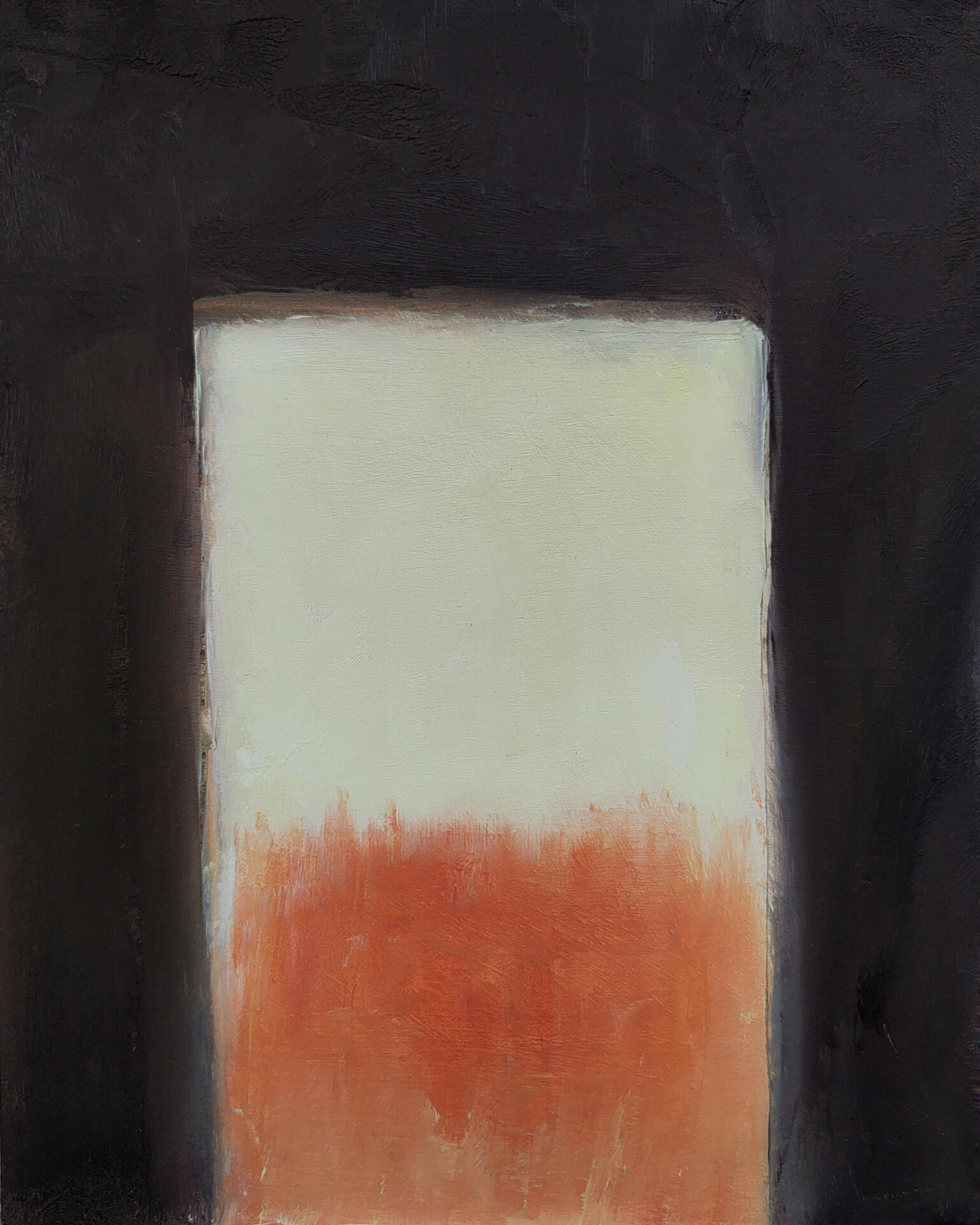 SILENCE AMONG THE SILENCES - THE THRESHOLD - Oil on cradle wood panel 20x25cm