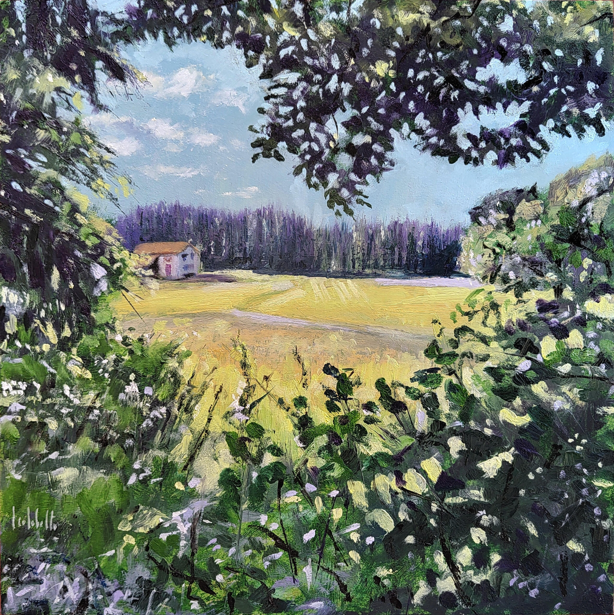 🔴 HEART IN NATURE - Oil on cradled wood panel 30x30cm