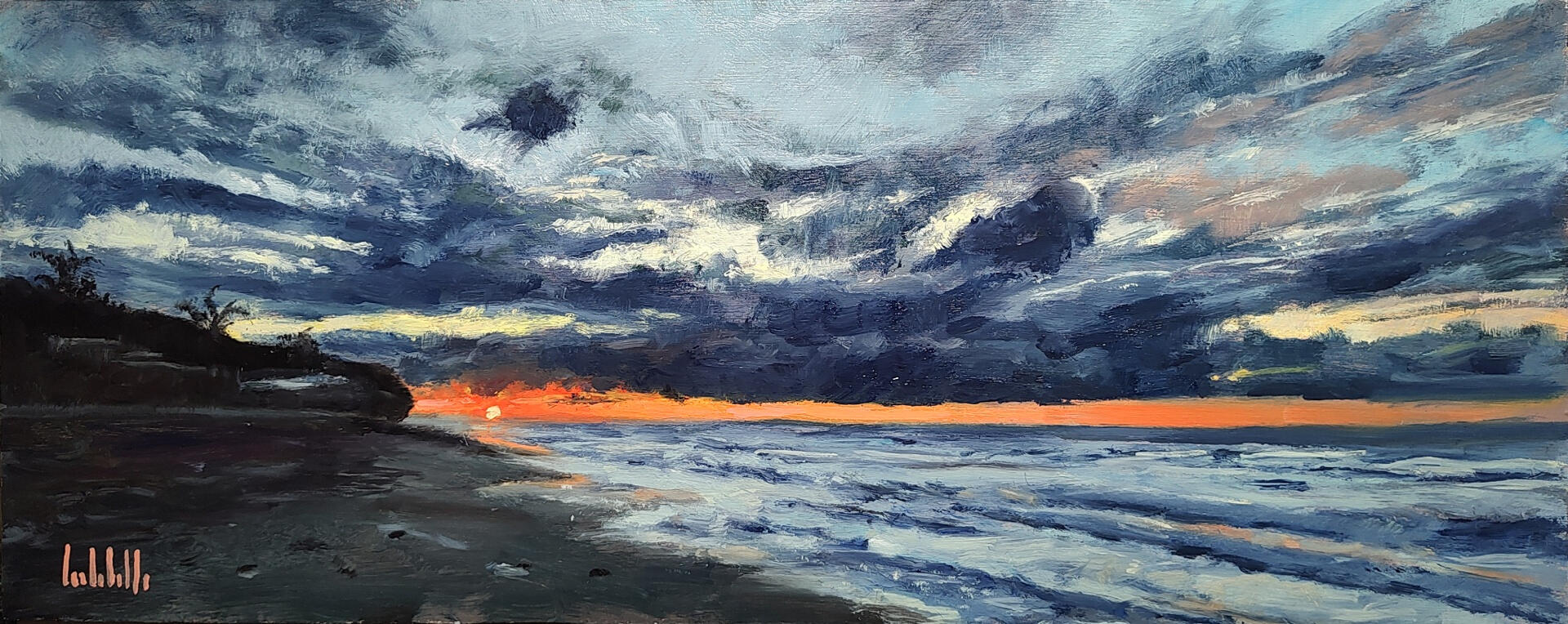 🔴 ETERNAL MOMENT - Oil on board 50x20cm