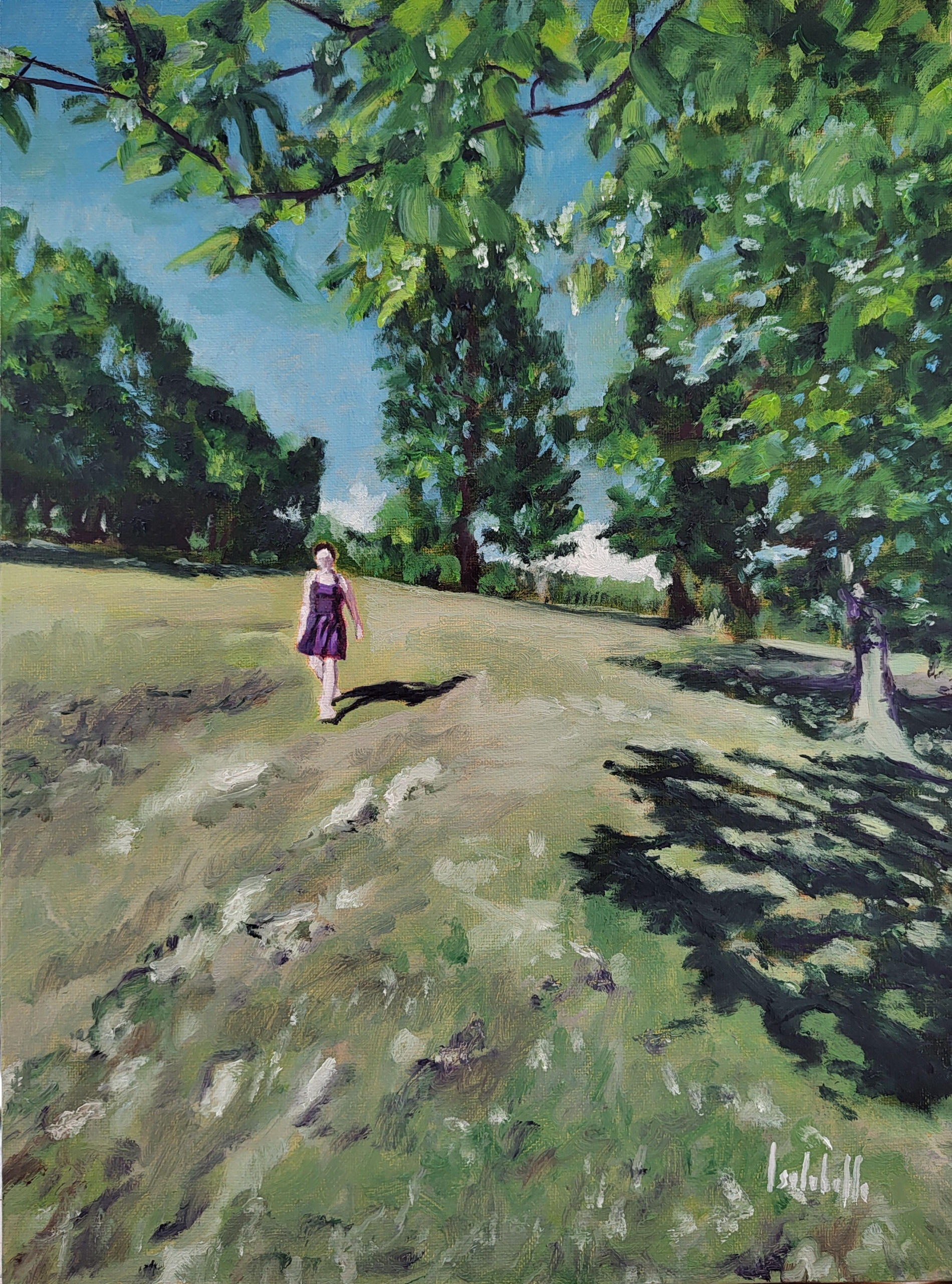 &quot;LA DONZELLETTA VIEN DALLA CAMPAGNA...&quot; - Oil on canvas board 30x40cm