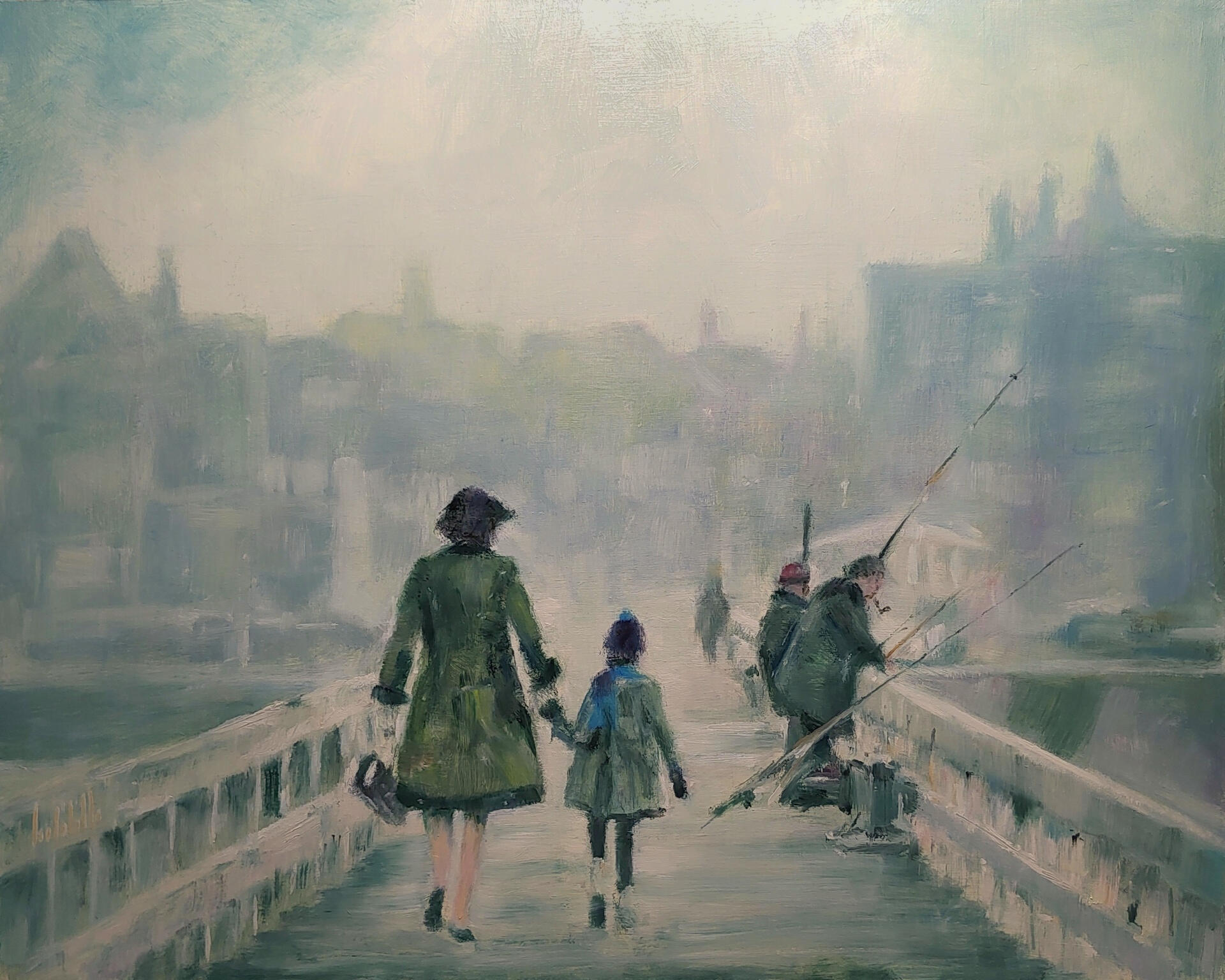 OLTRE LA NEBBIA - Oil on board 50x40cm